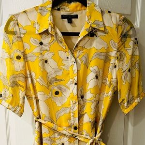 Banana Republic Floral Short Sleeve Dress Size 2